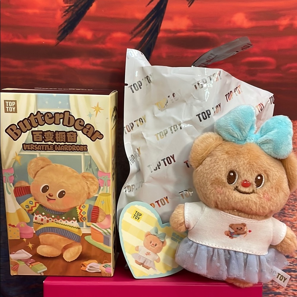 Butterbear Versatile Wardrobe Plush Pendant-“BABY BLUE”